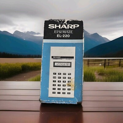Sharp ELSI Mate EL-220 Calculator w/ Original Box School Math Aid C