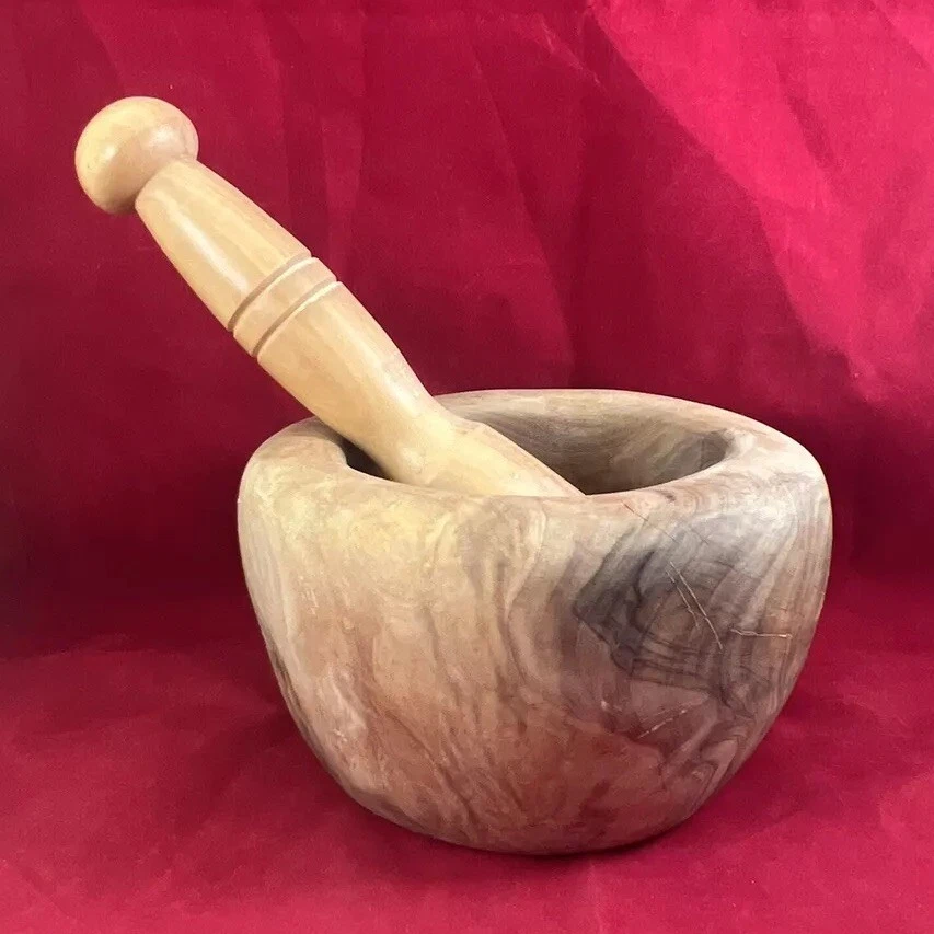 Berard Handcrafted Olivewood Mortar and Pestle Set, 5 Inch