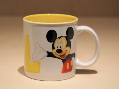 Mickey Mouse ABC Alphabet L Tasse aus Disneyland Paris - Autofahren lernen - sehr guter Zustand