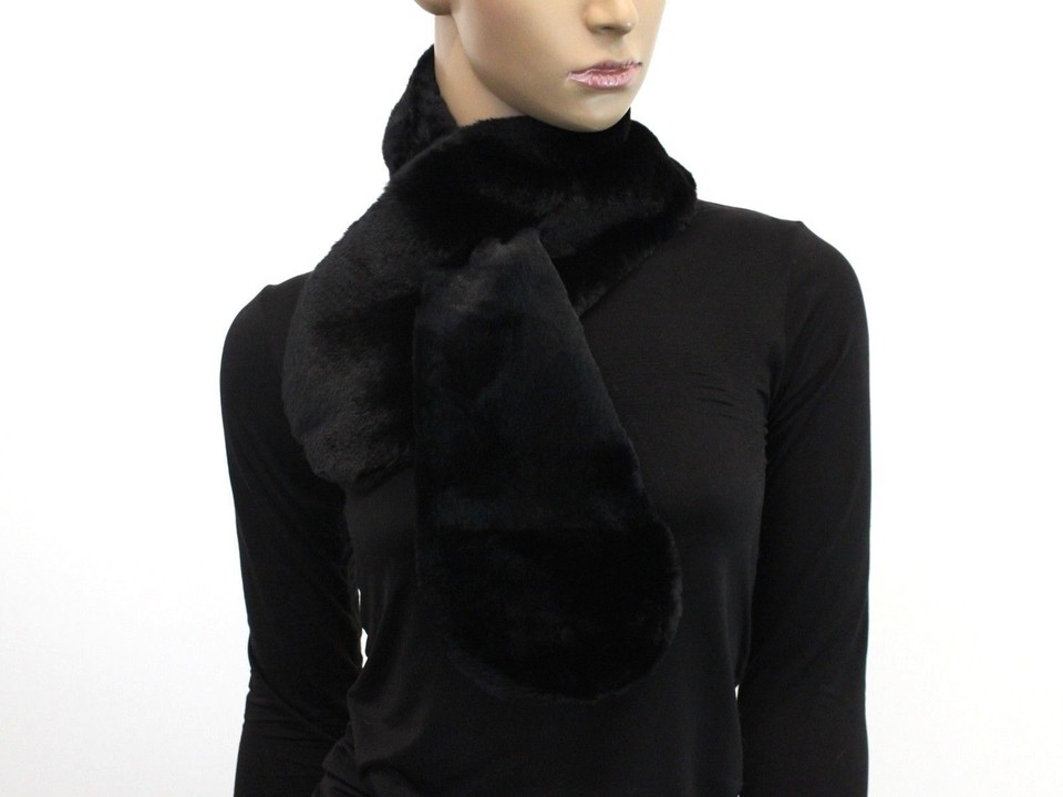 Plush Faux Fur Pull Through Scarf | La Fiorentina - Foto 10