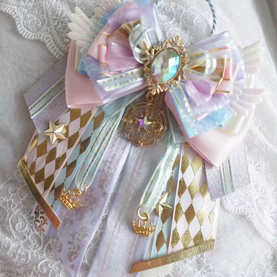 Anime-Inspired Bow Ribbon Cosplay Decoration for Hair, Bags  display picture 3