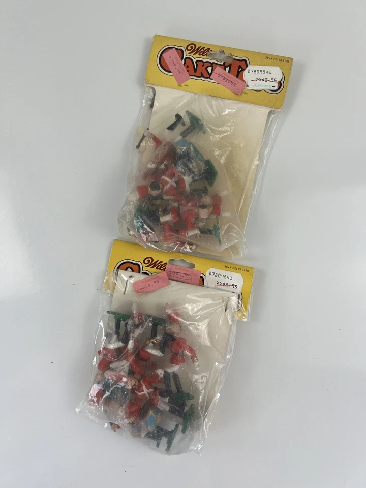 Vintage Wilton Cake Tops Soldado Banda 2 Paquetes USADOS Kitsch Cake Toppers Decoración Foto 3 de 4