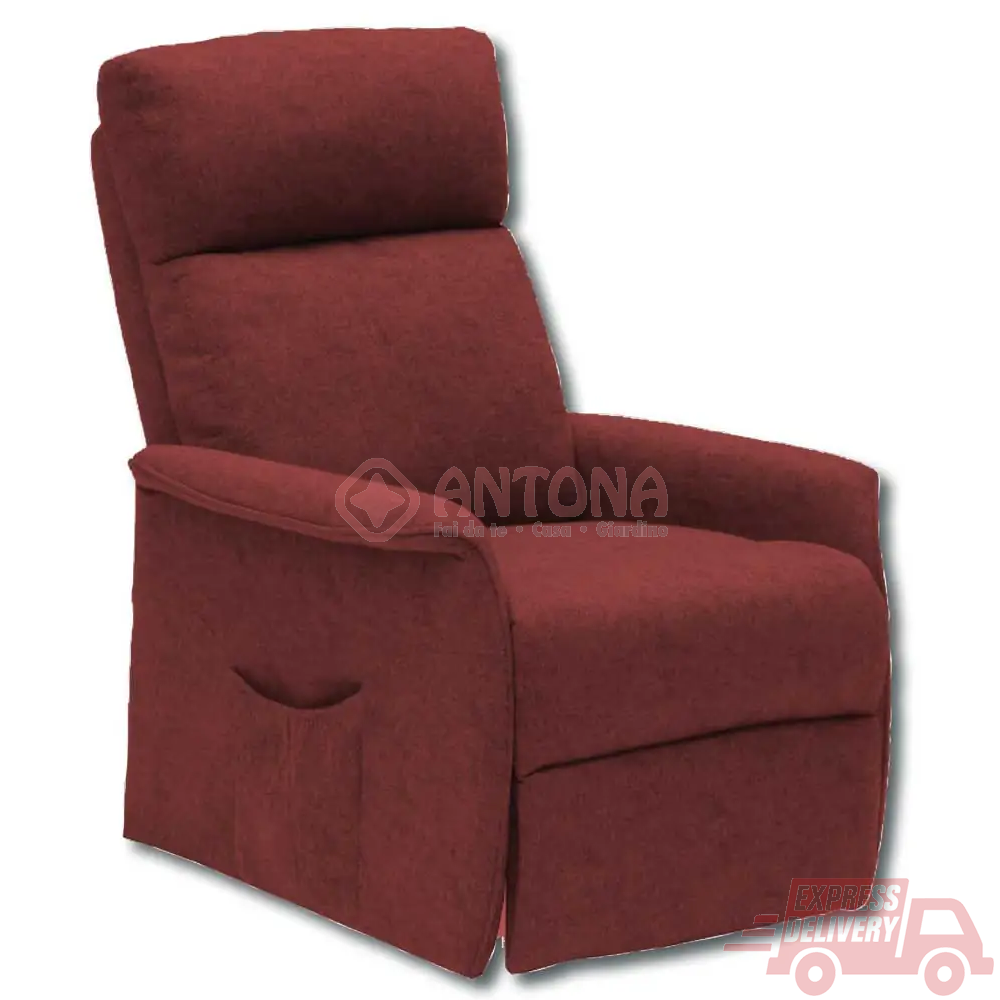 Poltrona relax reclinabile recliner manuale Siena Bordeaux