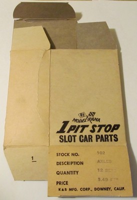 Aurora K&B Model Rama Pit Stop Dealers Parts Box for #102 Axles