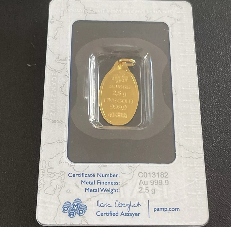 Pamp Lady Fortuna 2.5gram .9999 Gold Pendant Pamp eBay