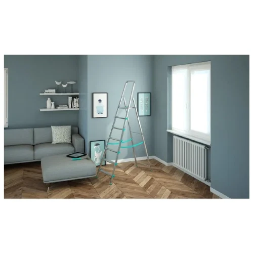Colombo scala Libellula 7 gradini alluminio leggera piedini/gradini antiscivolo - Imagen 6 de 6