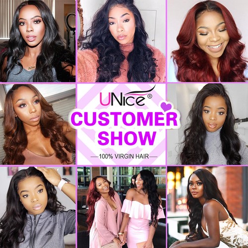 UNice Hair Peruvian Body Wave Human Hair 3 Bundles With 360 Lace Frontal Closure - Picture 6 of 15