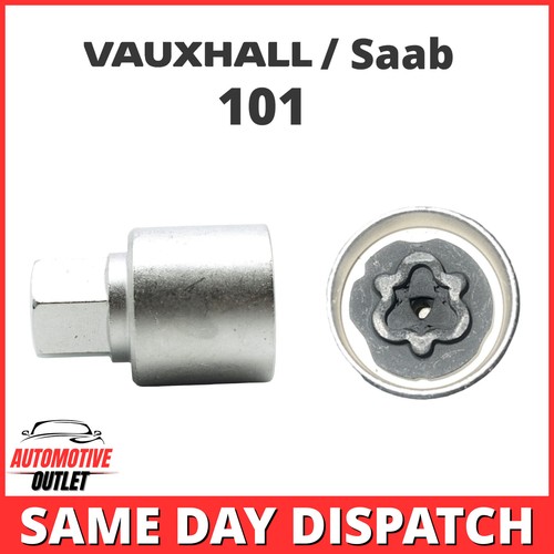 MASTER LOCKING WHEEL SECURITY NUT BOLT REMOVER KEY 101FER 1702 FOR VAUXHALL SAAB