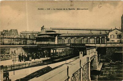 Old postcard Paris 4th Station de la Bastille (574214)