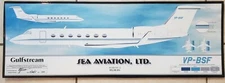 Gulfstream VP-BSF Sea Aviation Scheme 5 Signed Dated Plane Schematic Poster
