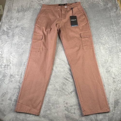 Kenneth Cole Cargohose Herren 32 x 30 Techni Cole rot Ton spitz zulaufende Passform neu $ 79