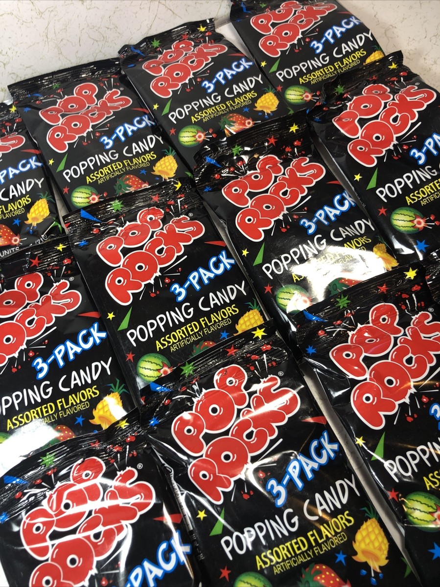 12 PACK * Pop Rocks Pineapple Melon Strawberry Popping Candy Free