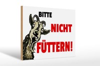 Holzschild Hinweis 30X20 Tiere Bitte Nicht FüTtern Ziege Deko Schild Wooden Sign