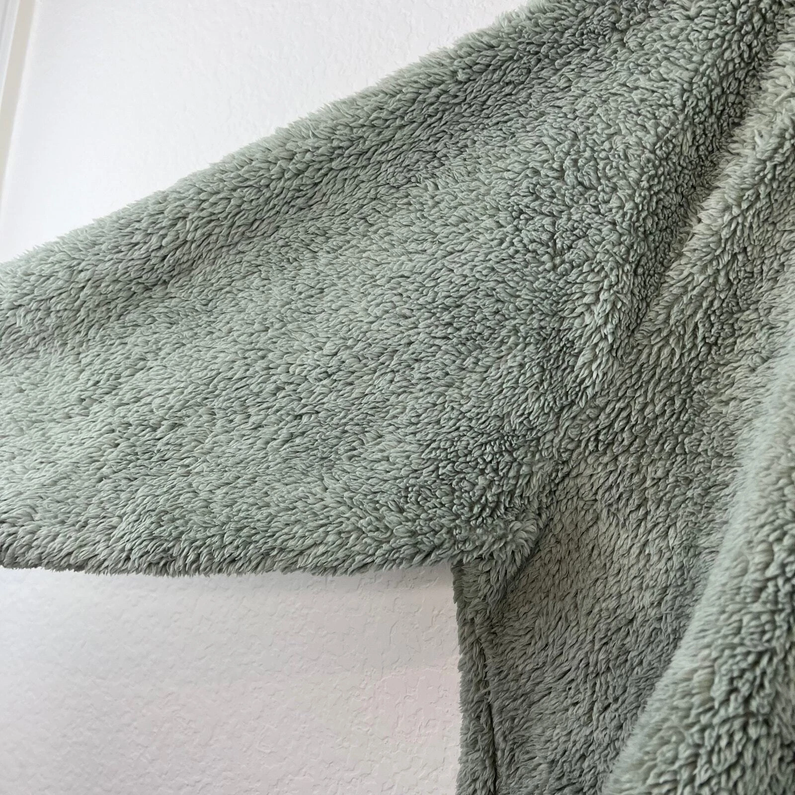 UNDERCOVER Felpa con cappuccio ROSA Victoria's Secret Teddy Sherpa quarto zip verde salvia taglia large