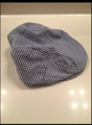 seersucker newsboy cap