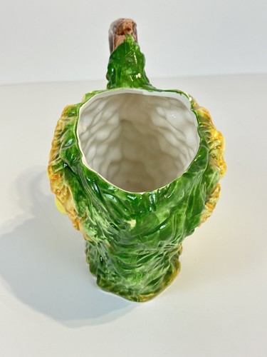 Vtg Ceramic Yellow Grapes Pitcher Jug Italy Mid Century Modern Hand Painted 11x9 - Picture 6 of 24