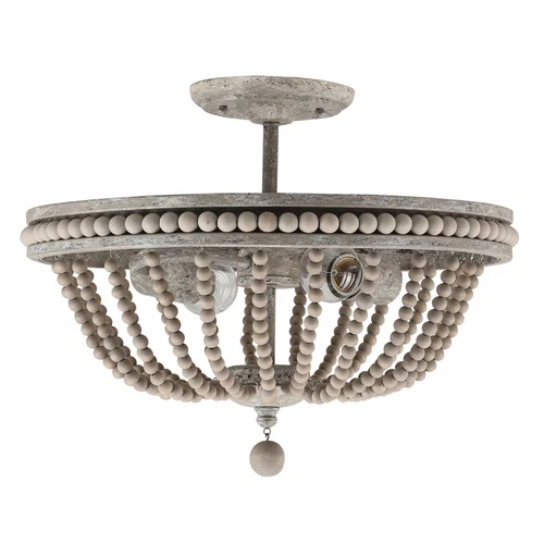 Kayla 2 Light 16 inch Mystic Sand Semi-Flush Mount Ceiling Light - 229521MS - Picture 1 of 4