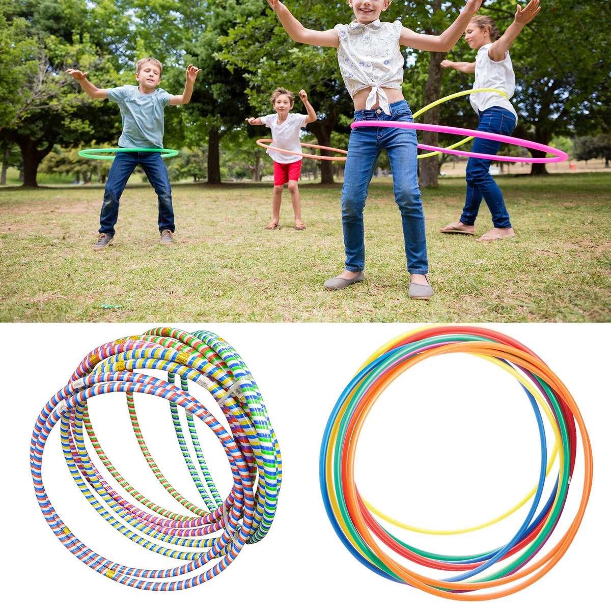 Multicolour Hula Hoop Children Adult Gymnastic Exercise Workout Fitness  Activity