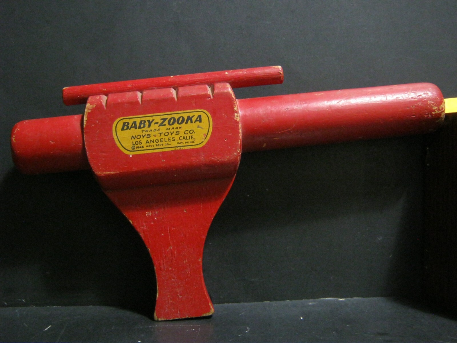 VINTAGE BABYZOOKA NOYSTOYS CO., LOS ANGELES 1945 WOOD