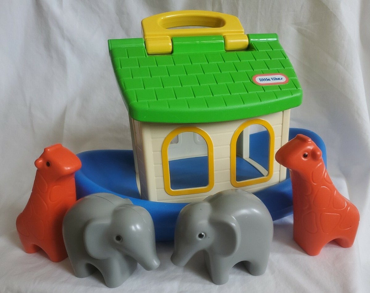 Little Tikes Noah's Ark Set Vintage Toddler Elephants Giraffes Toy