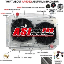 4 Row Radiator Shroud Fan Relay Kit For Chevy Corvette 350 4.6L V8 1955~1960 59
