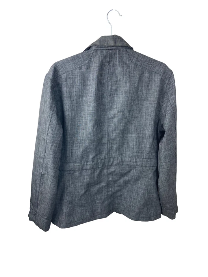 Chaqueta Isaora Gris Cremallera A Presión Hebilla Frontal Cremallera Bolsillos Talla Mediana Foto 3 de 4