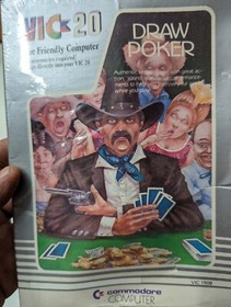 Vintage Lot of 2 Commodore Vic 20 Vic20 DRAW Poker Games Sealed Cellophane NOS