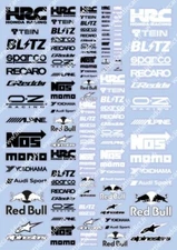 Various sponsor boards, rc drift sticker, rc scale decals, stickers, 1:10