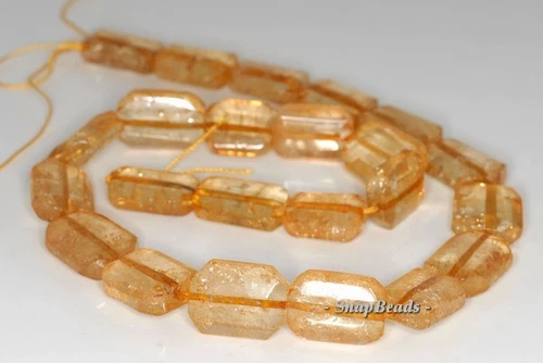 PIETRA PREZIOSA QUARZO CITRINO 18X13 MM PEPITA SFACCETTATA PERLINE SFUSE 7 pollici - Foto 1 di 3