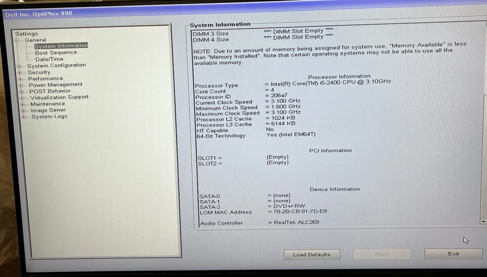 Dell OptiPlex 990 DT Intel i5-2400 3.10GHz - Image 3 of 4