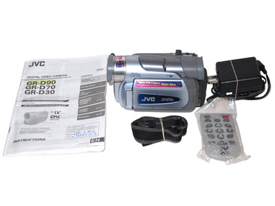 JVC GR-D90U Mini DV Camcorder Bundle Working w/ Issue - Parts or Repair - Read!
