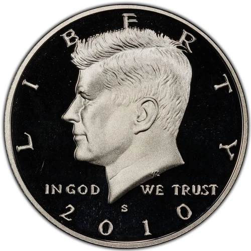 2010-S SILVER KENNEDY 90% SILVER HALF DOLLAR GEM-PROOF D-CAM (HIGH PR++++ GRADE)