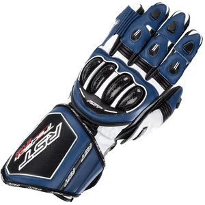 RST Tractech Evo 4 Ce Leather Motorbike Motorcycle Gloves Blue White Black