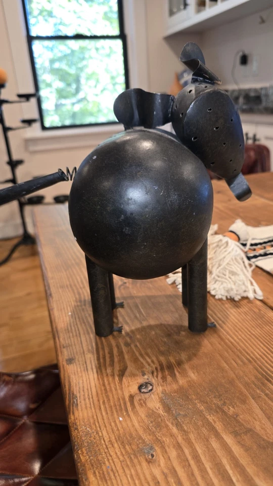 Brutality Industrial Metal Art Pregnant Dog Candle Holder Decor Sculpture - Image 4 of 4