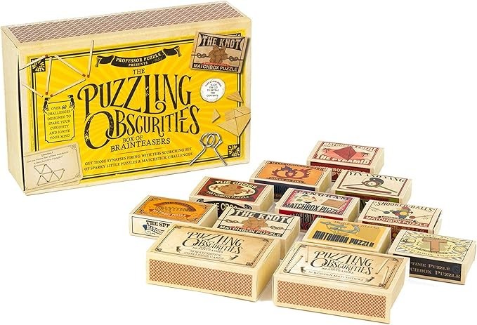Professor Puzzle Puzzling Obscurities Box of 60 Unique Brainteasers & challenges