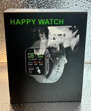 Happy Watch Black Smart Watch Sleep Monitor a...