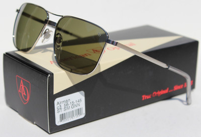 AMERICAN OPTICAL Airman Sunglasses Silver/Calobar 56-15-145 ST SM GNN NEW