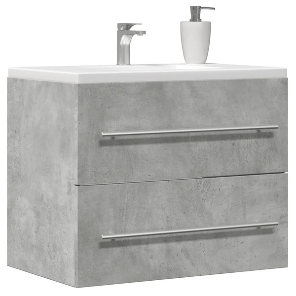 Waschbeckenunterschrank Betongrau Holzwerkstoff 60X38,5X48 Cm-image