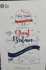 The Great British Coin Hunt 2018 Set of A-Z 10p Coins BUC & Album & COMPLETER
