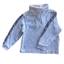 Baby Mickey  Co 18M White Black Stripe Turtleneck Long Sleeve Shirt Vintage 90s