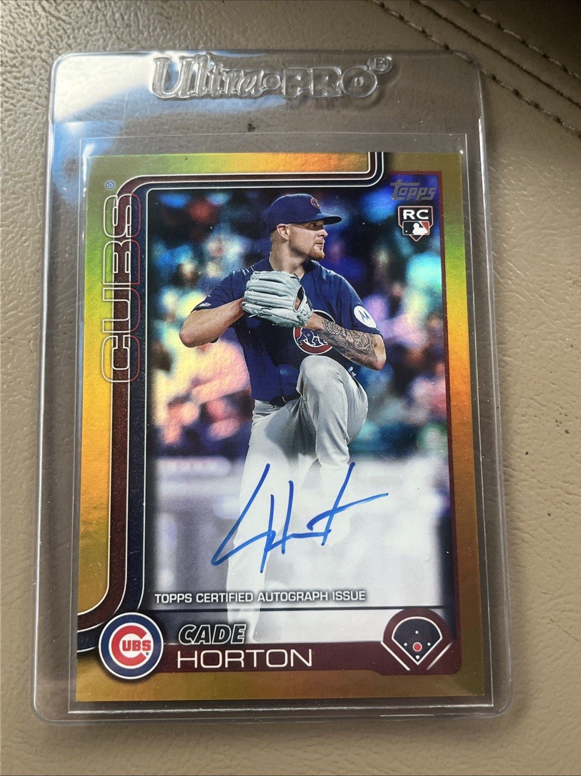 2025 Topps Update Cade Horton Real One Auto Gold Foil 23/50 RC US140 Cubs Rookie