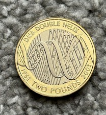 2003 DNA Double Helix £2 Two Pound Coin Uncirculated Royal Mint BUNC Rare