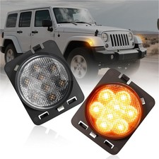 Raryloy Led Front Fender Side Marker Amberyellow Light Assembly With Smoke Lens