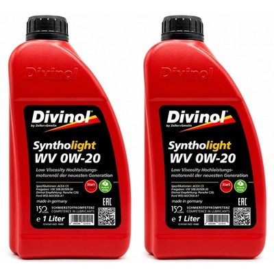 Divinol Syntholight WV | 0W-20 | 2 L | VW 508.00 | 509.00 | Porsche C20 | Ford