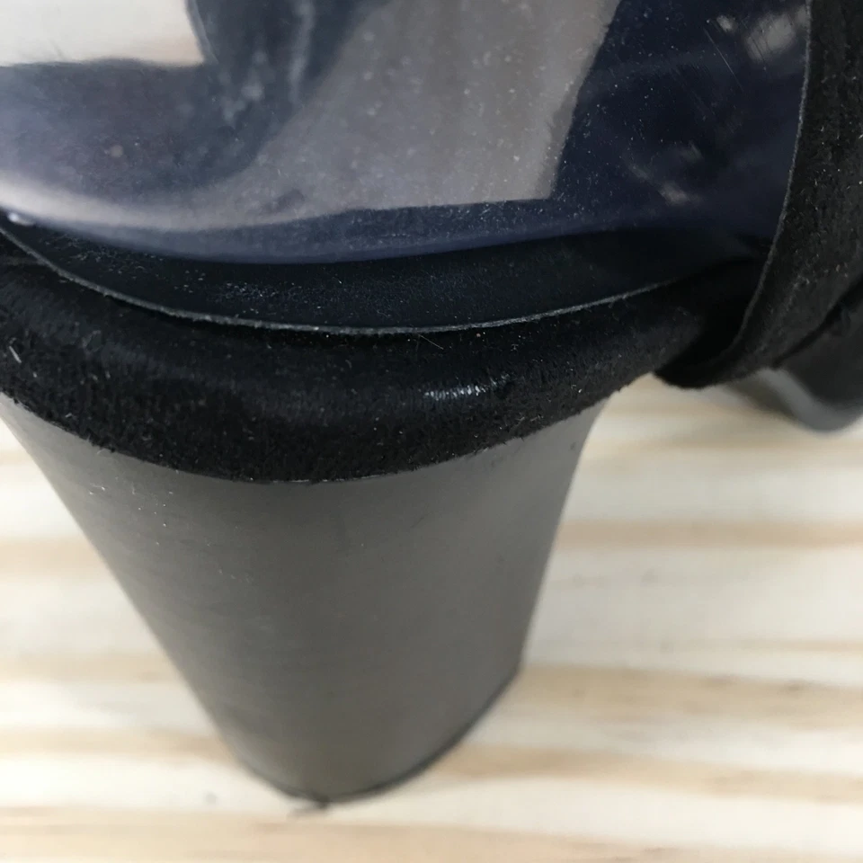 Charlotte Russe Botas Mujer 7 M Luna Botín Recortado Negro Punta abierta Tacones en bloque Foto 4 de 4