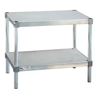 New Age Industrial 21830Es24p Fixed Work Table, Aluminum, 18'' W, 18'' D