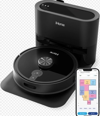 NIB,iHome AutoVac Luna Pro New 3 in 1 RobotVacuum &Vibrating Mop W/AutoEmptyBase