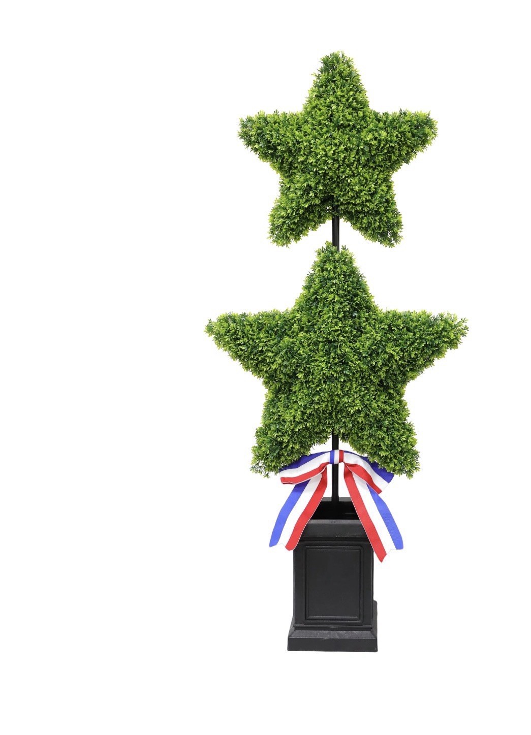 4 ft patriotic 2 stars topiary,  way to celebrate