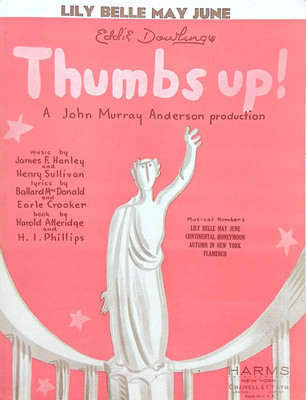 Lily Belle May June Sheet Music Thumbs Up 1934 Musical Henry Sullivan Crooker
