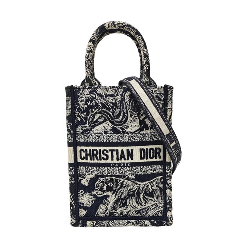 【Authentic】 DIOR Book Tote Multicolour Cloth Handbags (DDP)